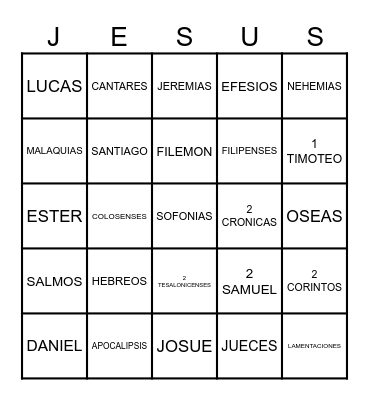 Bingo Cristiano Bingo Card