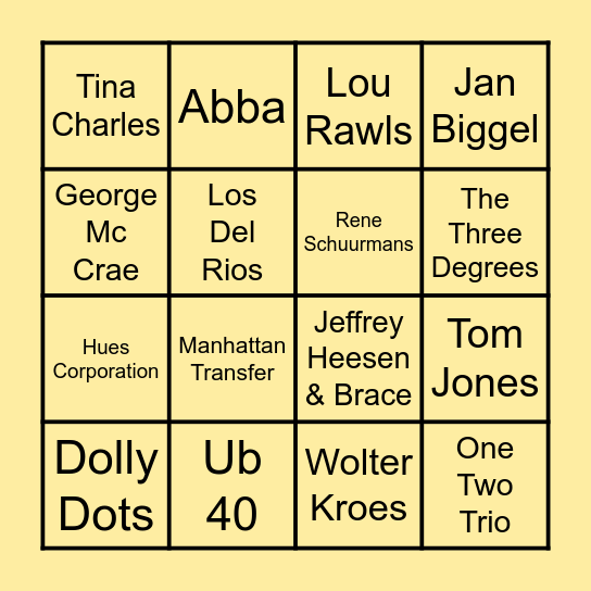 Dindoa Bingo Card