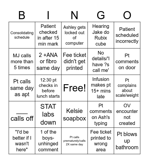 CAC BINGO Card