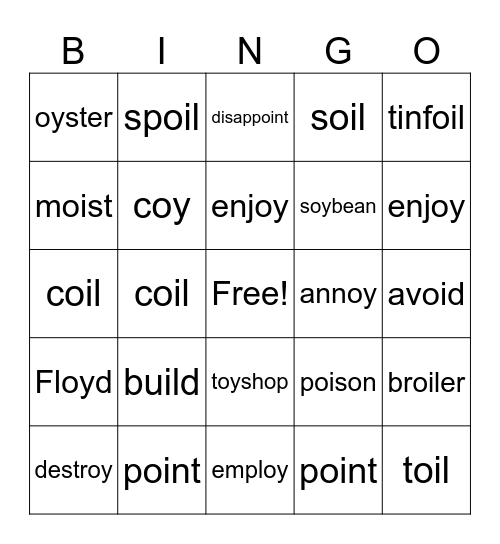 P4R Level 3 Lesson 7 - 9 Bingo Card