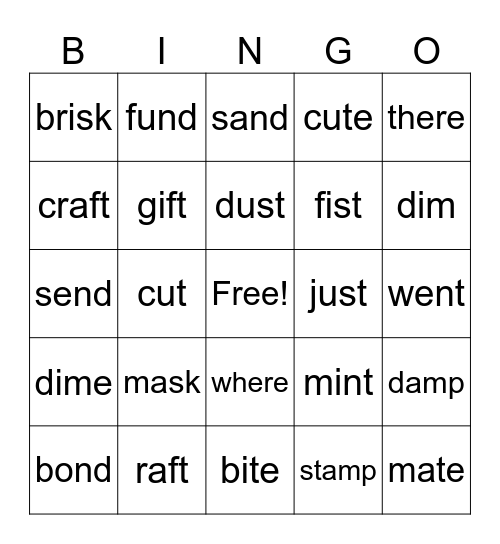 Level 26 Bingo Card