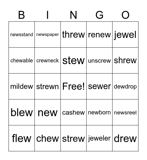 P4R Level 3 Lesson 10 - 12 Bingo Card