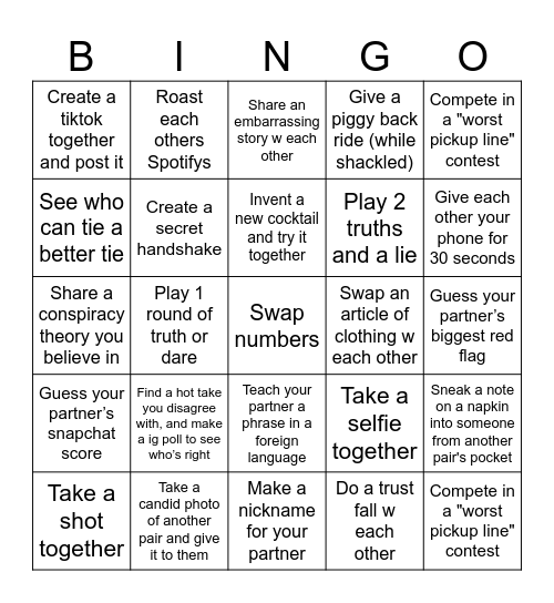 Bingo Shackles Bingo Card