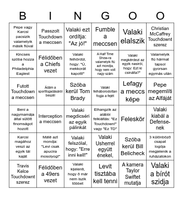 Super Bowl 2024 Bingo Card