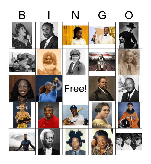 Black History Month Bingo Card