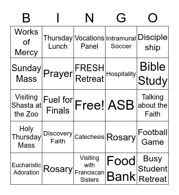 CSO Officer Fun! Bingo Card
