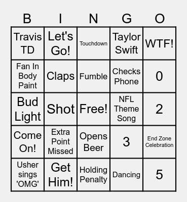 Super Bowl 59 Bingo Card