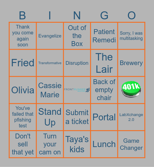 FRHC Kansas Bingo Card