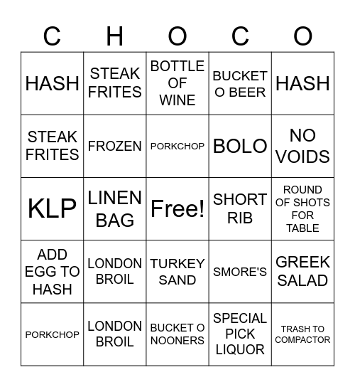 NATIONAL CHOCOLATE DAY Bingo Card