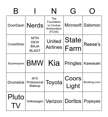 SB BINGO Card