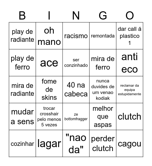 venao bingo Card