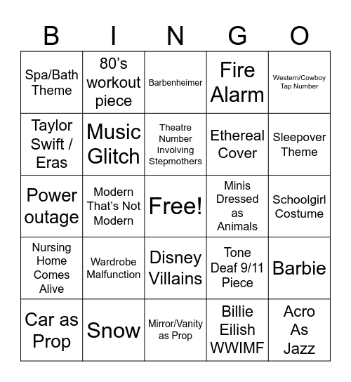 COMP SEASON 17 Bingo Card