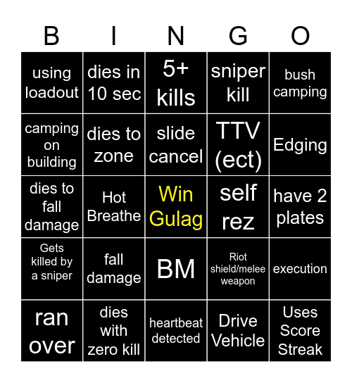 Phoenix Bingo Card