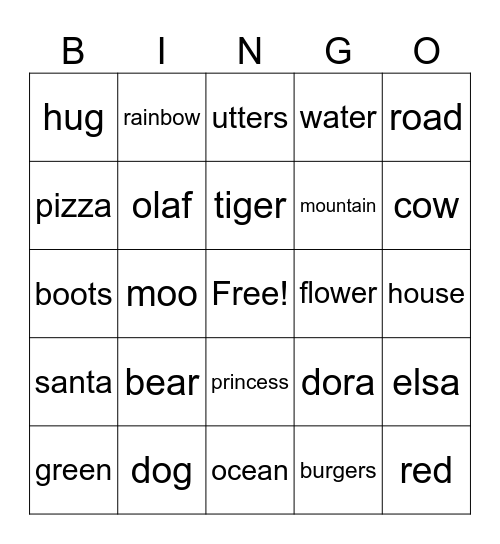 Ily Birthday Bingo Card