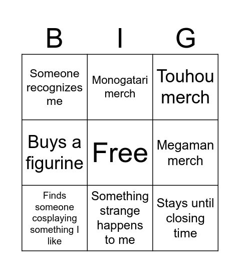 Con bingo Card