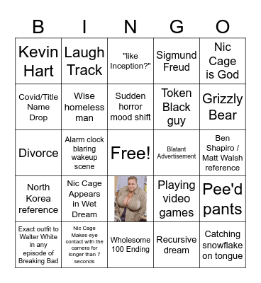 Dream Scenario 2023 Bingo Card