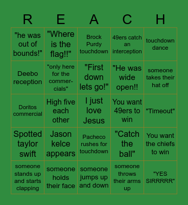 Super-Bowl Bingo Card