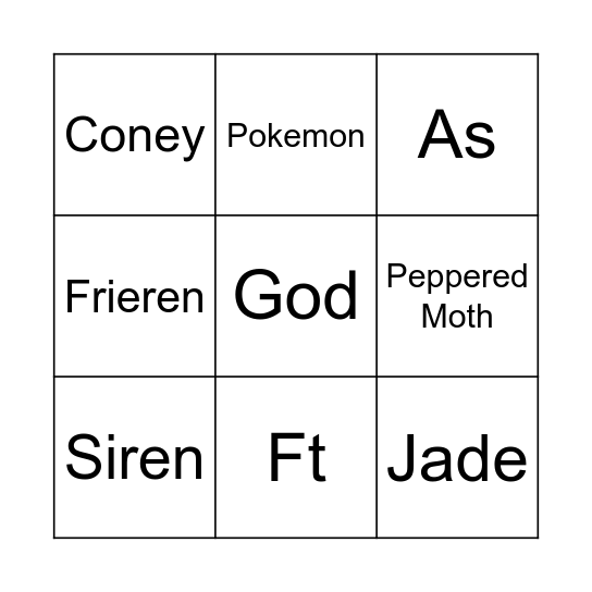Bingo Card
