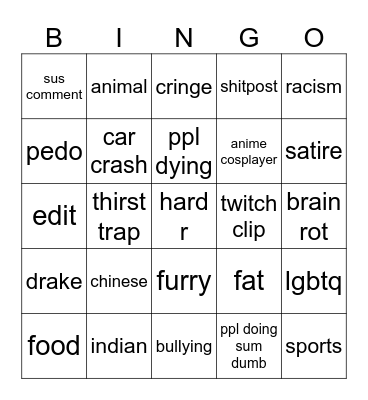 IG REEL BINGO Card
