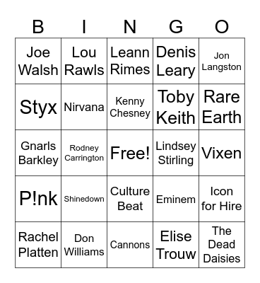 Music_02102024 Bingo Card
