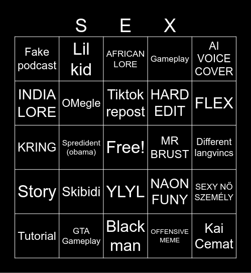 Gumo & Huncsor special <3 Bingo Card