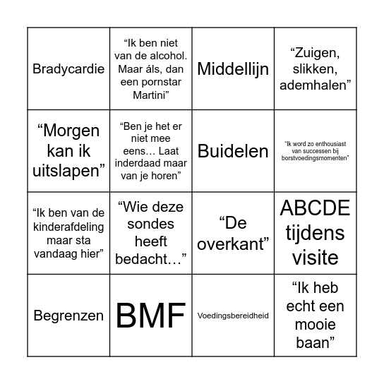 Afdeling 11-oost bingo! Bingo Card