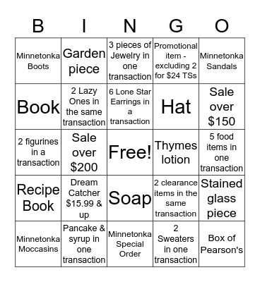 I Heart Minnesota May 2016 Bingo Card
