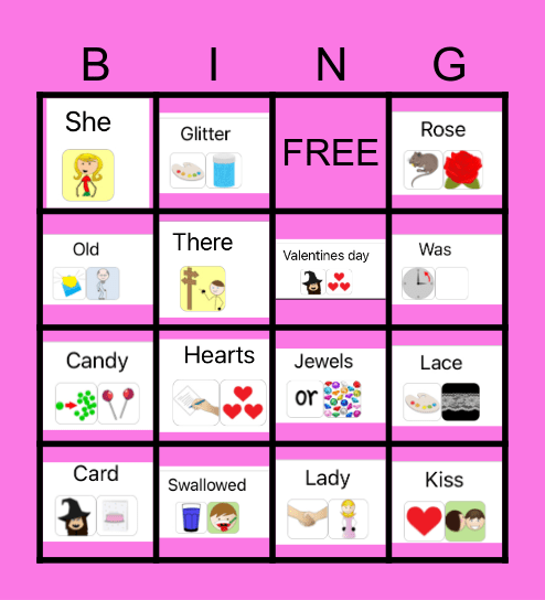 There Was an Old Lady Who Swallowed a Rose Bingo Card