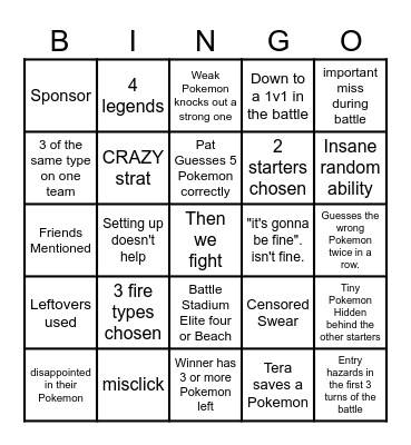 Then we react bingo Vinny 9th March Bingo Card