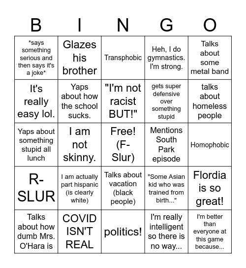 LUCASCORE Bingo Card