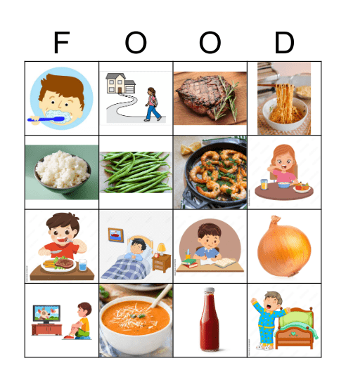 Cooking + My Day Bingo Card