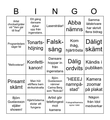 Mello 2024 Bingo Card