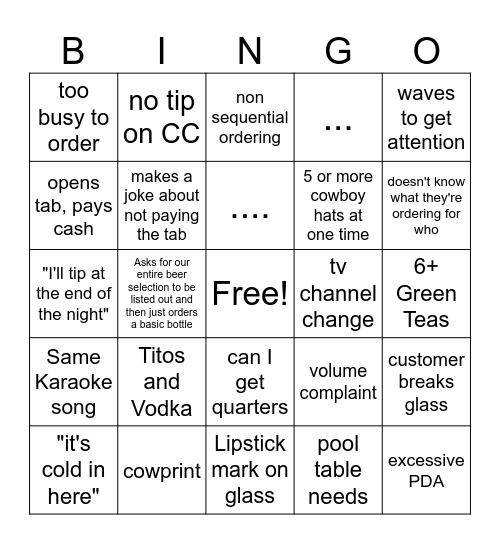 Seans Bingo Card