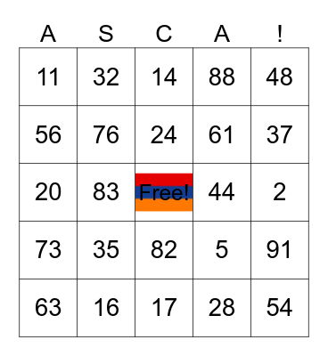 ARMENIAN STUDENTS' CULTURAL ASSOCIATION Bingo Card