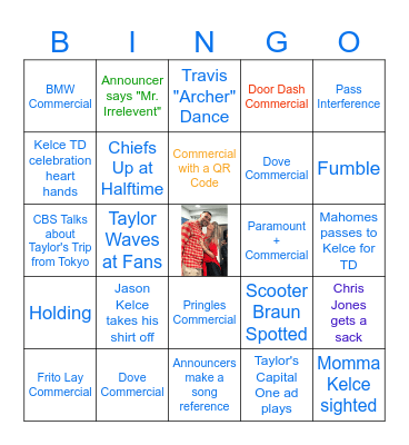 TS Super Bowl Bingo Card