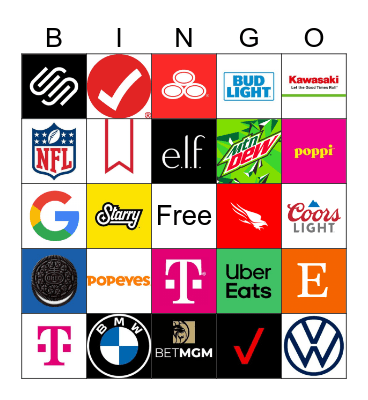 Superbowl 2024 Bingo Card