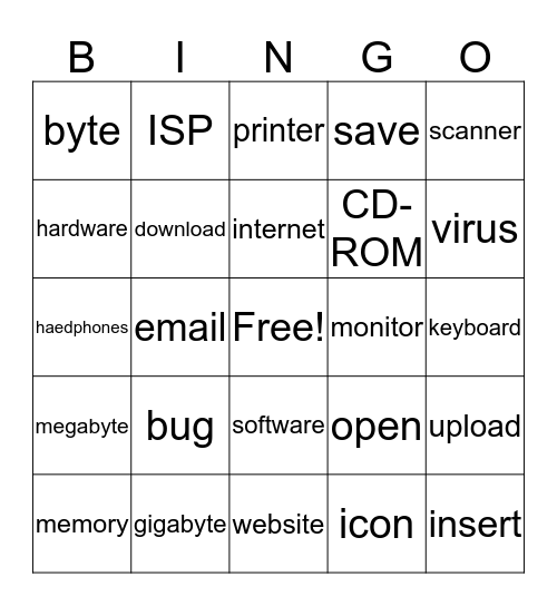William Tech Bingo Card