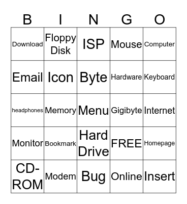 Evie Tech Bingo Card