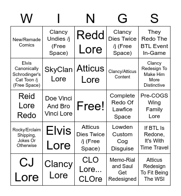 BTL Bingo Card