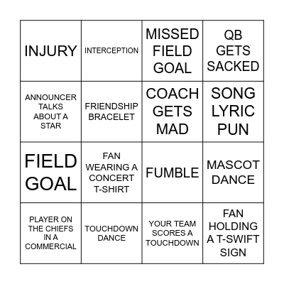 FOOTBALL ERAS BINGO Card