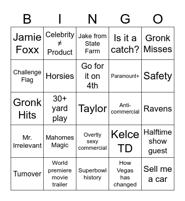 SB 2024 Bingo Card