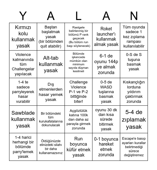 Halka açık soytarı Bingo Card