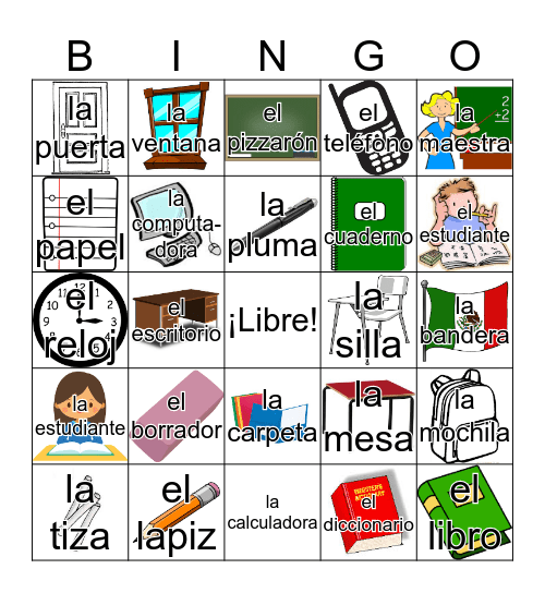 Lotería Bingo Card