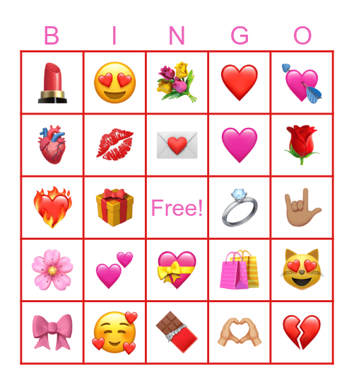 Sweetheart BINGO Card