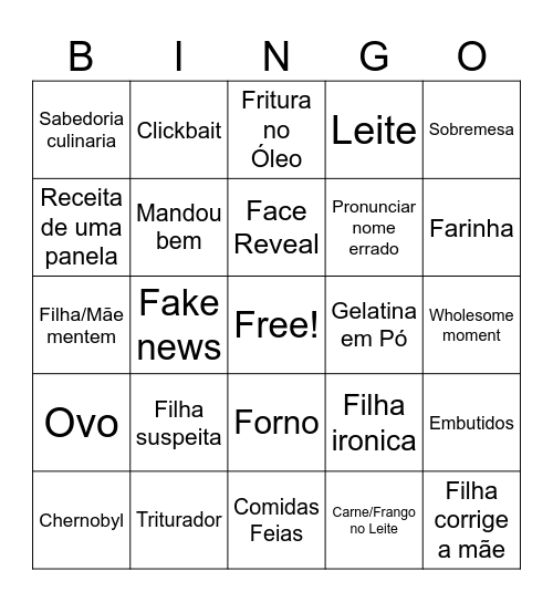 Bingo de Vó Bingo Card