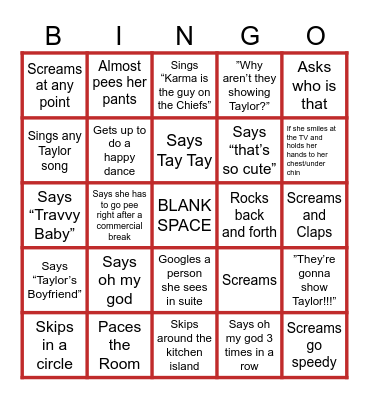 Super Bowl at the Thoma’s Bingo Card