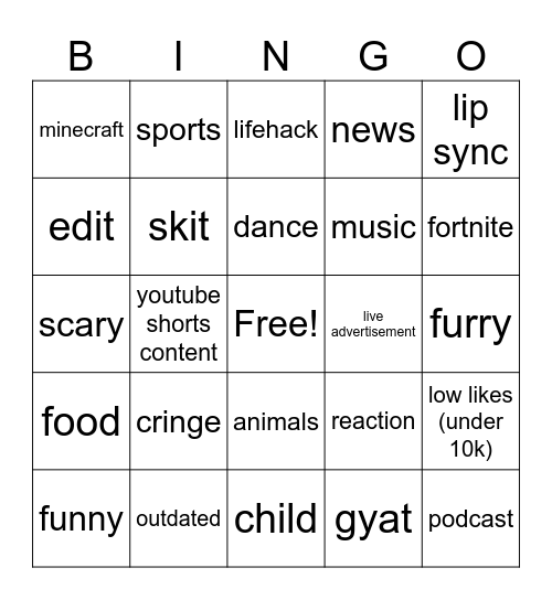 bingo Card