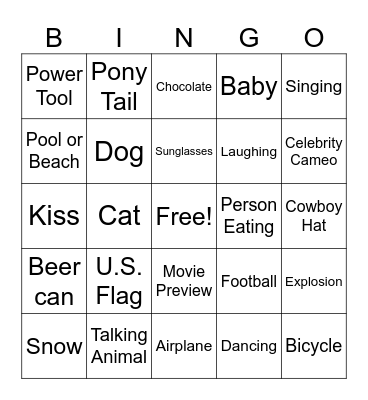 Commercial Bingo Card