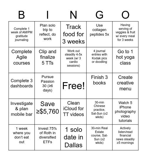 2024 Q1 Bingo Card