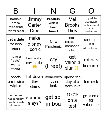 2024 Bingo Card